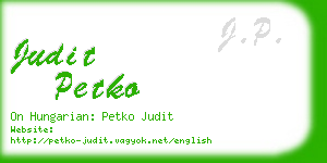 judit petko business card